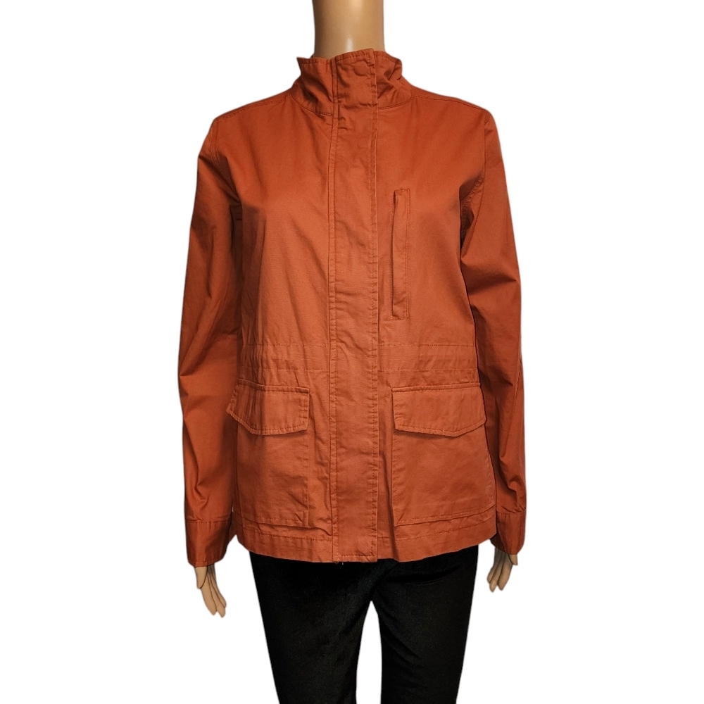E & M Womens Burnt Orange Utility Jacket Size S